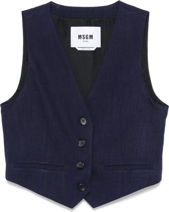 Msgm Gilet - Blu
