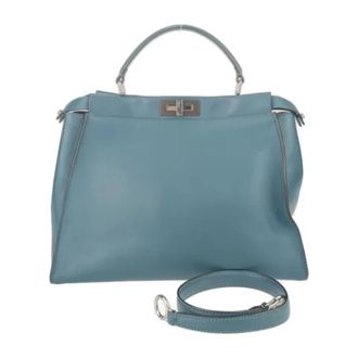Fendi Pre-owned Leather fendi-bags - Dames - Vintage Handtas - Blauw - ONE Size - Leer - Vintage