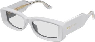 Gucci Ladies Black Rectangular Sunglasses GG1528S 005