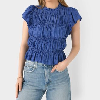 NWT SEA New York Ruffle Front Button high quality Blouse