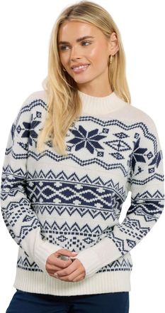 M&Co Petites Petite Navy Blue & White Fairisle Knit Jumper - Womens