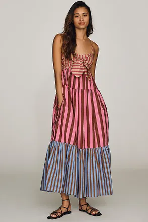 English Factory 100% Cotton Tiered Midi Dress