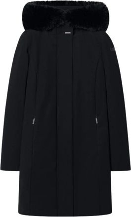 Roberto Ricci Design Abrigo largo de plum&oacute;n con pelo Surflex Winter - Coats - Mujer - Negro - XS