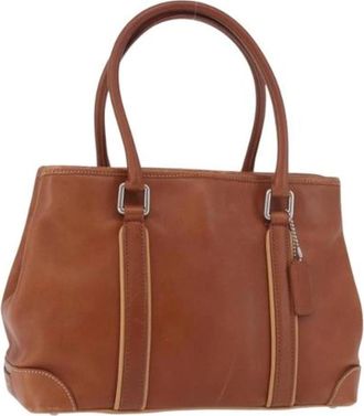 Coach Pre-owned Hand Bag - Dames - Vintage Handtas - Bruin - ONE Size - Leer - Vintage