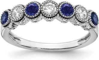 Diamond2Deal 14k White Gold Lab Grown Diamond Wedding Band Ring 1/2Ct Clarity- VS Color- G-H