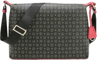 Pollini Heritage Schoudertas met Logoband - Dames - Schoudertassen - Zwart - ONE Size - Tassen