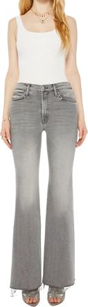 Mother Doozy Sneak Fray High-Rise Flare Jean In Catch Me Outside