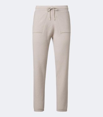Eleventy Ribbed-knit cashmere sweatpants