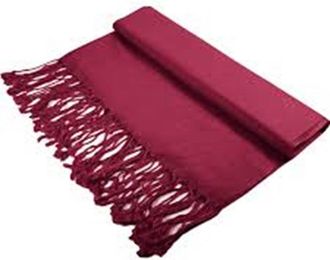 World of Shawls Plain Pashmina Scarf Hijab Shawl Stole Wrap (Maroon)