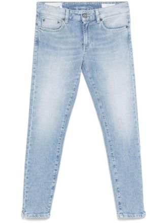Dondup Blue Slim Mid Rise Jeans