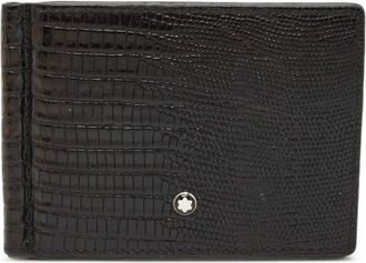 Montblanc Fermasoldi in pelle effetto lucertola - Nero