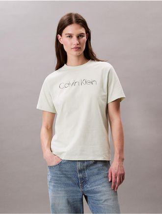 Calvin Klein Jeans Calvin Klein Womens Classic Dot Logo Tee - Neutral - XS