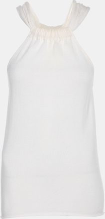Emporio Armani Cream Cotton Knit Top