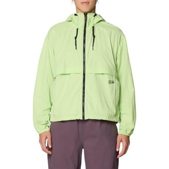 Mountain Hardwear Stryder Water Repellent Recycled Nylon Jacket in Frozen In Lime at Nordstrom, Size X-Small