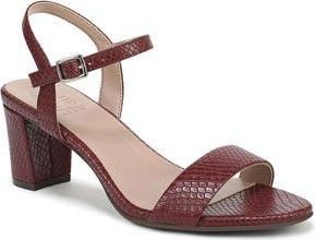 Naturalizer Bristol Sandal - Wide Width Available in Cranberry Red Faux Leather at Nordstrom Rack, Size 11