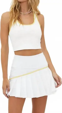 Beach Riot Yara Racerback Top In White Sand