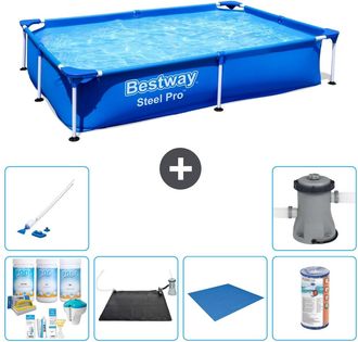 Bestway Piscina Bestway Steel Pro Rectangular - 221x150x43 Cm - 7-piezas S22062