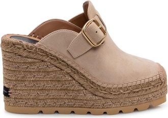 Stella McCartney Gaia Suede Clogs - Dames - Sleehakken - Beige - 40 EU - Su&egrave;de - Schoenen