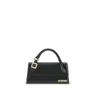 Jacquemus Gestructureerde leren handtas met metalen gesp - Dames - Handtassen - Zwart - ONE Size - Katoen - Tassen