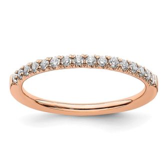 Diamond2Deal 14k Gold Lab Grown Diamond Wedding Band Ring 1/4Ct Clarity- VS Color- G-H