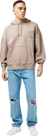 Jack Wills Herenhoodie met verlaagde schouders, relaxte pasvorm en trekkoord (Maansteen)
