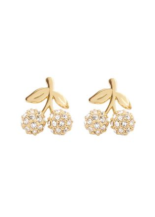 Coach Cherry Pav&eacute; Earrings - Gold - One Size