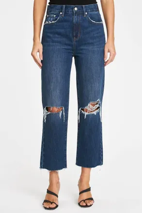 Pistola Denim Cassie Super High Rise Straight Crop Jean In Motive
