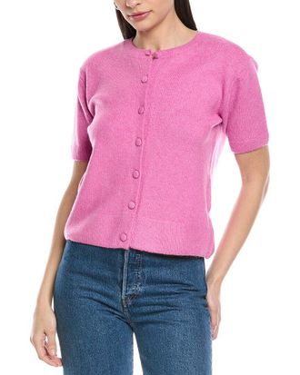 Vince Camuto Covered Button Cardigan