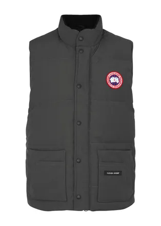 Canada Goose Womens Medium Dark Grey Freestyle Quilted Arctic-tech Gilet - Sleeveless & High Neck Style - M