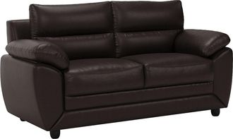 Vente-Unique Sof&aacute; 2 plazas de piel sint&eacute;tica MANOA - Color marr&oacute;n