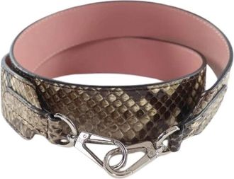 Louis Vuitton Pre-owned Accessories, female, Brown, Size: ONE SIZE Pre-owned Python Leather Shoulder Strap