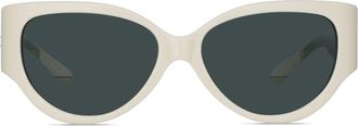 Linda Farrow Connie cat-eye sunglasses - unisex - Cellulose Acetate - One Size - White
