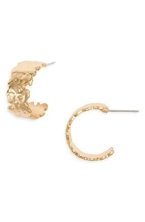 Karine Sultan Molten Hoop Earrings in Gold at Nordstrom