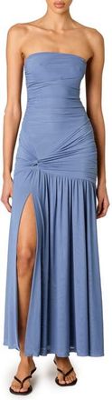 Nia Abbott Kinney Strapless Maxi Dress in Slate Blue at Nordstrom, Size X-Large