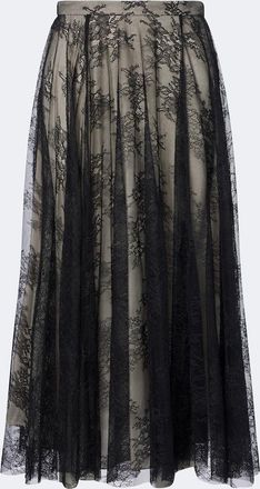 Erdem Falda midi de encaje plisada