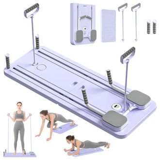 OEM Reformer De Pilates, Aparato De Pilates Plegable, Rueda Para M&uacute;sculos Abdominales Con Funci&oacute;n De Rebote Autom&aacute;tico Y Temporizador, Tabla Multifunciona