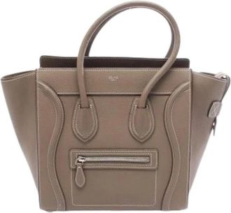 Celine Pre-owned Handbags, female, Beige, Size: ONE SIZE Pre-owned Vintage Leather Handbag
