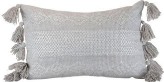 Foreside Home And Garden Adeline Outdoor Decorative Accent Pillow 14 x 22 in Gray at Nordstrom, Size Medium