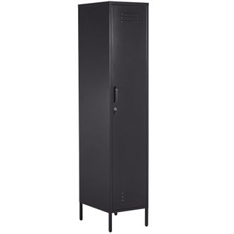 Beliani Beliani - Armario De Metal Negro 38 X 50 Cm 5 Estantes Riel Moderno Oficina Frome