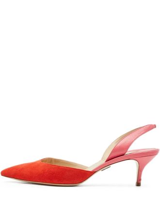 PAUL ANDREW Slingback pumps met puntige neus - Rood