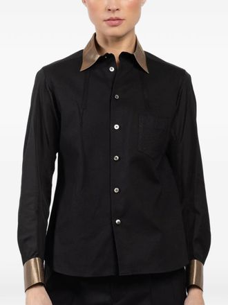 Shiro Sakai pointed-collar shirt - Zwart