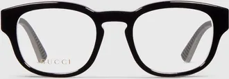 Gucci Round Optical Frame, Black