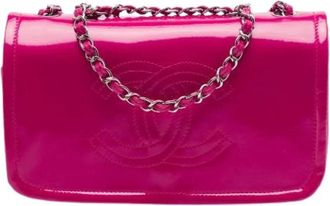 Chanel Pre-owned Vintage Flap Shoulder Bag - Dames - Vintage Schoudertas - Roze - ONE Size - Leer - Vintage