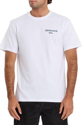Quiksilver Pipe Dream Cotton Graphic T-Shirt in White at Nordstrom, Size Xx-Large