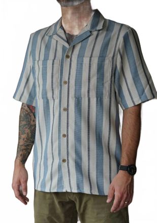 Original Paperbacks Del Mar Shirt In Blue/ Ecru