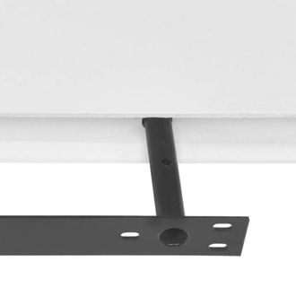 Berkfield Home Modern 2 White MDF Floating Wall Display Shelves Book/DVD Storage