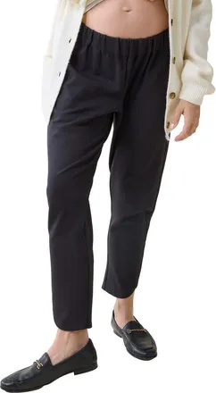 Ingrid & Isabel Ponte Crop Maternity Pants in Black at Nordstrom, Size X-Small
