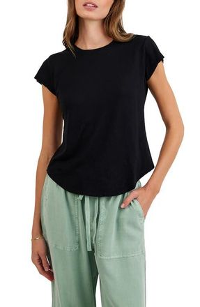 Bella Dahl Cotton Blend Slub Baby Tee in Black at Nordstrom, Size X-Small
