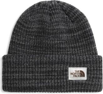 The North Face Salty Bae Knit Beanie in Tnf Black/Tnf Black at Nordstrom