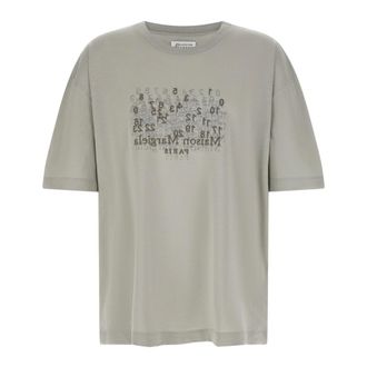 Maison Margiela T-Shirts, male, Gray, Size: M Numerical T-shirt